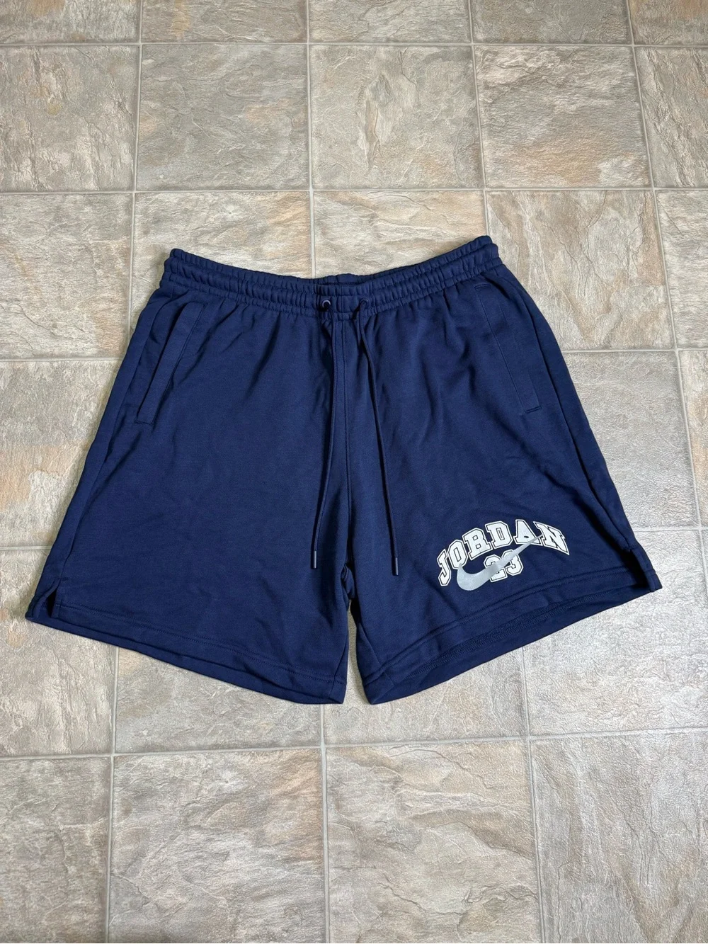 Air Jordan MVP Loopback Fleece Shorts Mens Size Large Blue IB7272-410 NWT
